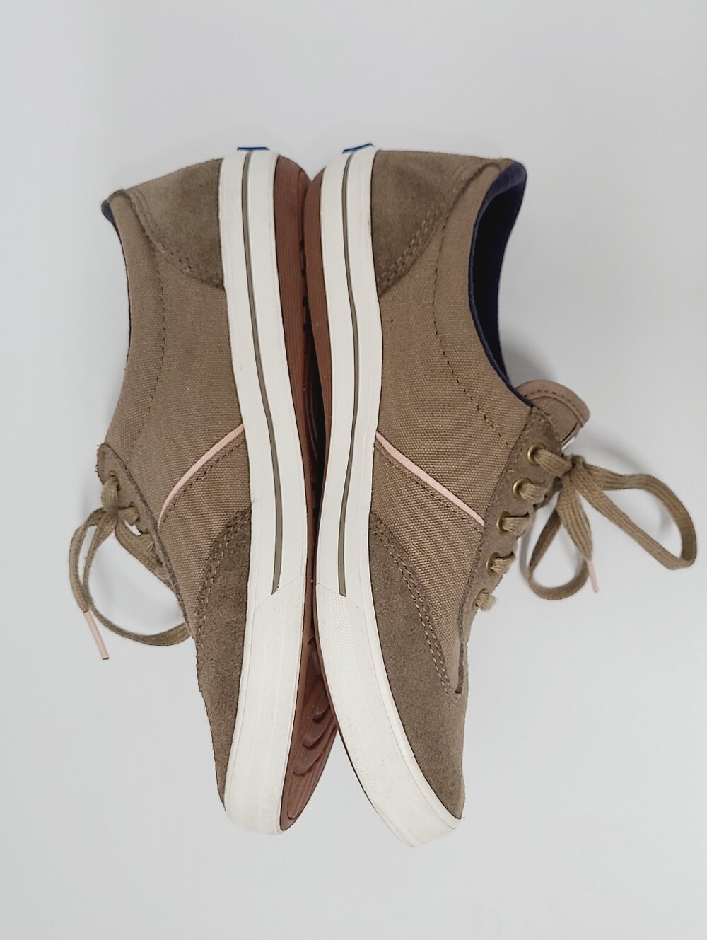 Keds Craze T-Toe Brown Suede Sneakers Pink Trim Sz 6 - Picture 8 of 12